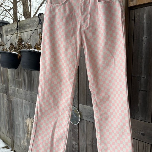 🩷🩷The Ragged Priest Pink and White Checkered Jeans💗💗 - Picture 4 of 8